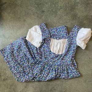 Vintage Dirndl Floral Dress